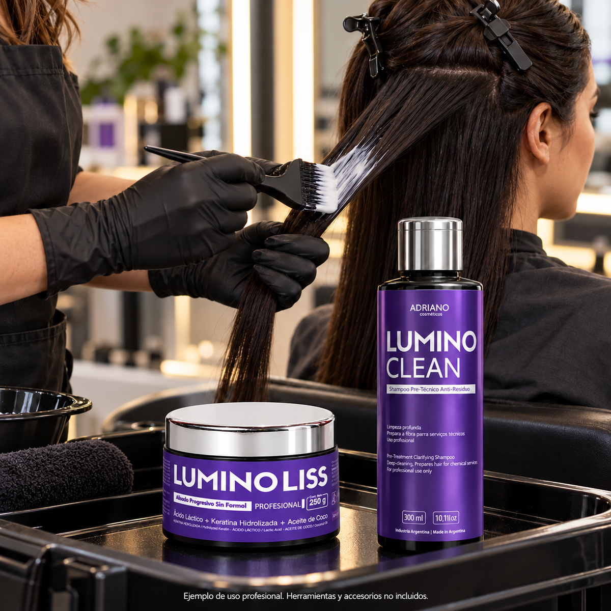 Kit Alisado Lumino Liss 250gr + Lumino Clear 350g Sin Formol
