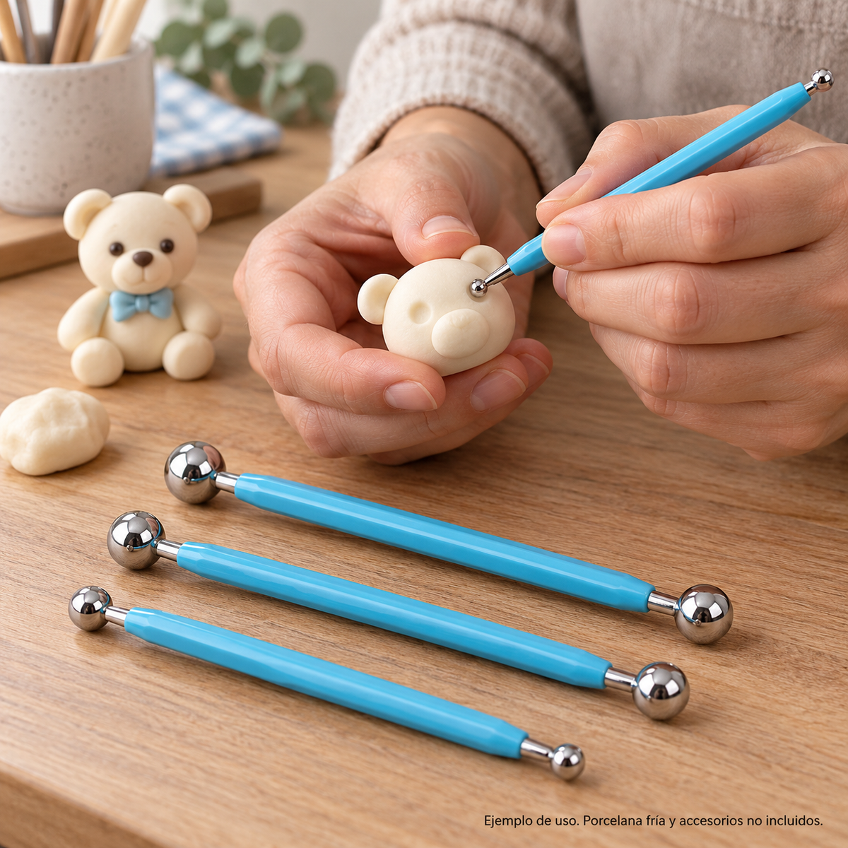 Set De 4 Bolillos De Acero Inoxidable
