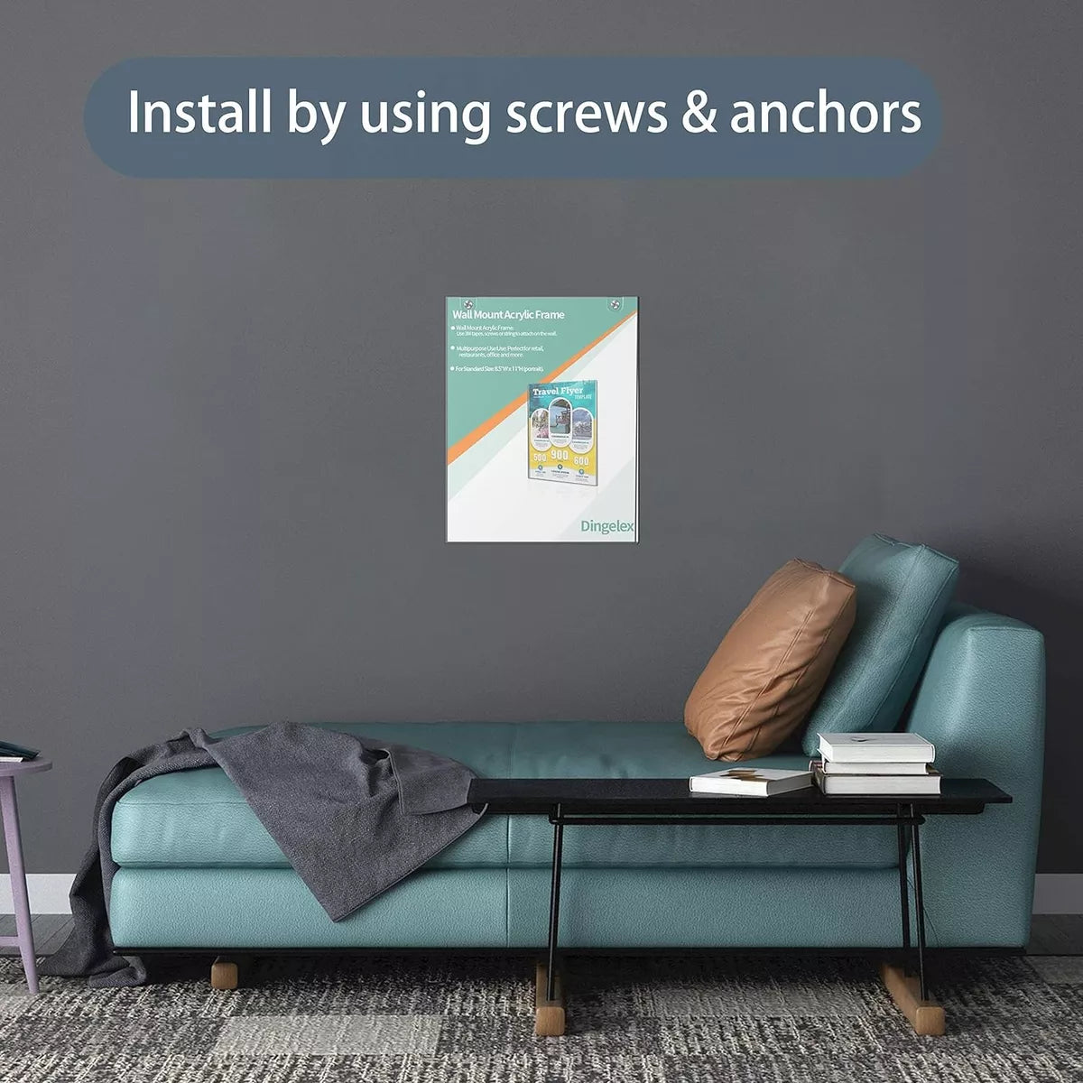 Soporte Vertical Acrílico Para Letreros A4 5un