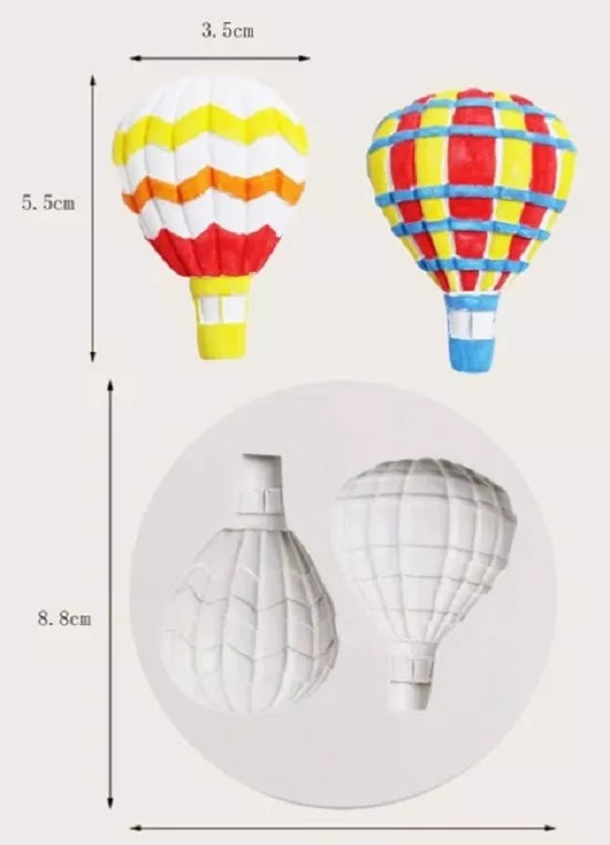 Molde De Silicona - Globos Aerostaticos 2 Globos