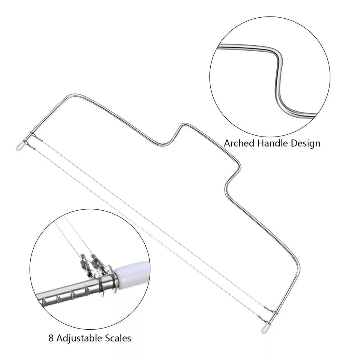 Cortador De Tortas Bizcochuelos Lira Doble Acero