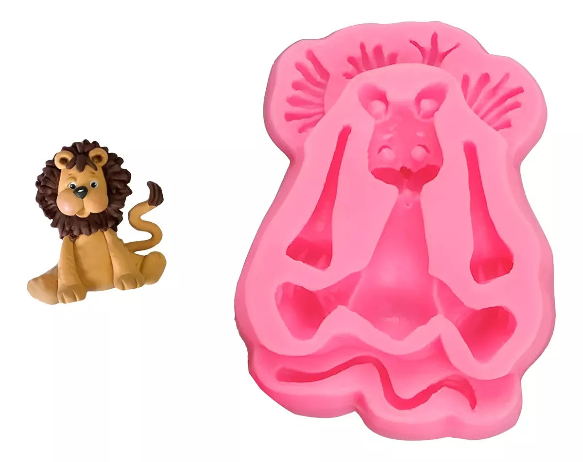Molde Silicona Leon Carita Animales Ideal Decoracion Tortas R-020