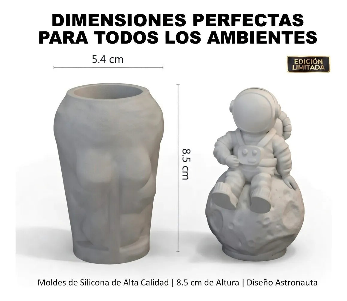 Molde Silicona Astronauta Yeso Velas Artesanales Resina Epoxi