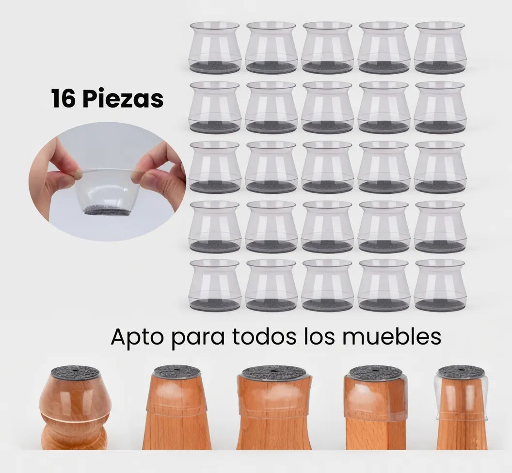Protector Silicona Patas Sillas Muebles Sillas Regatones 16u