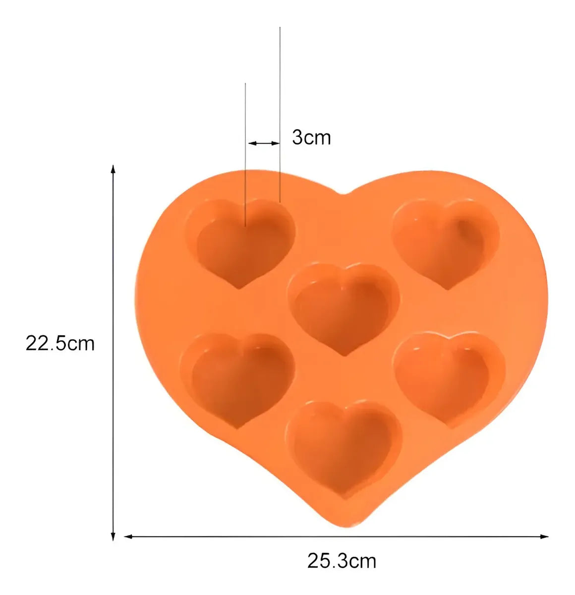 Moldes De Silicona Corazon 6 Cavidades Antiadherente