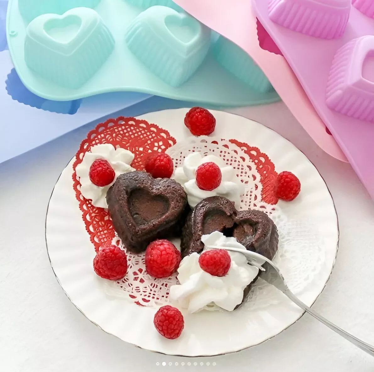 Molde Silicona Para Tortas Jabones Gelatina Bomones Corazon
