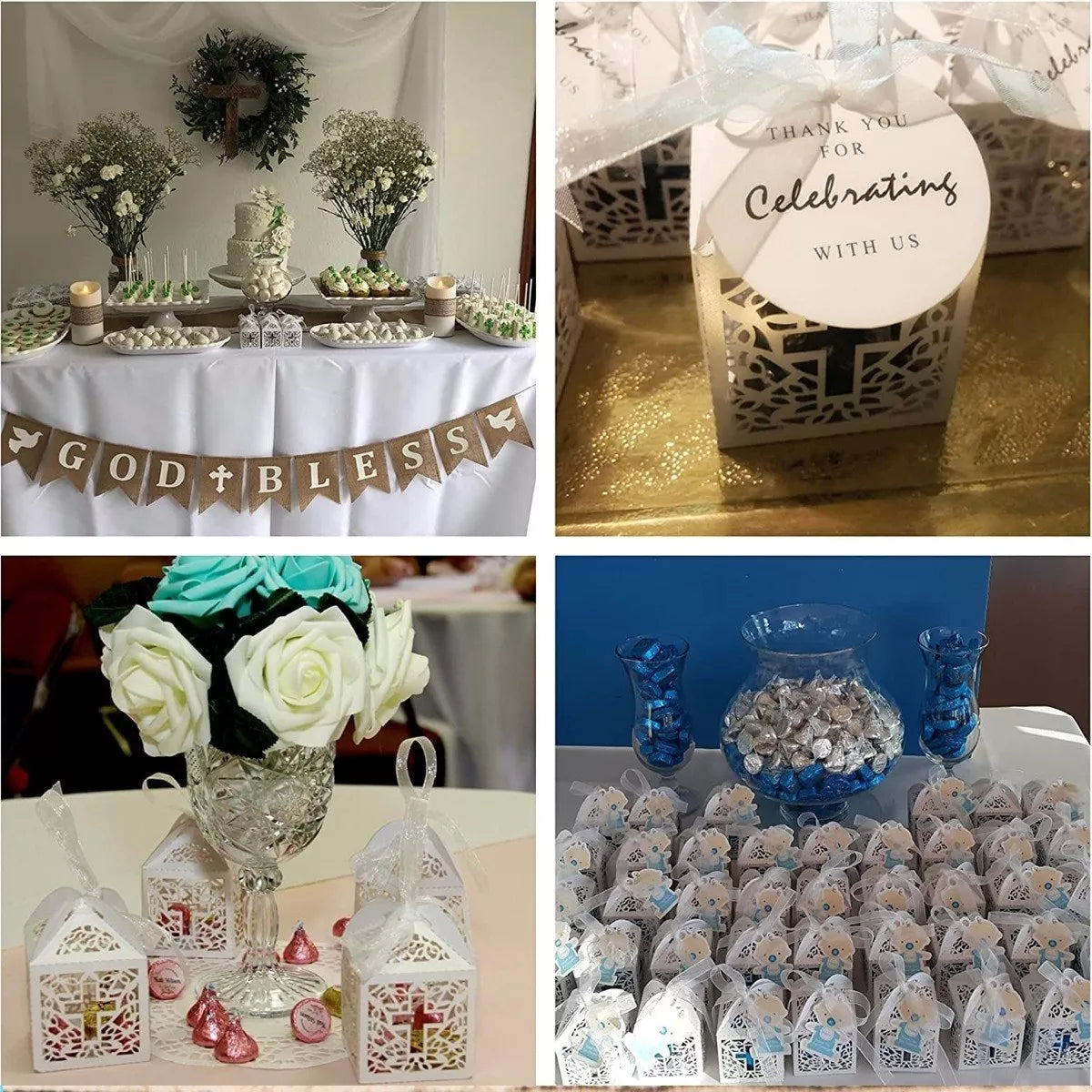 Cajita Cruz 4x4x6cm Comunión Bautismo Souvenirs Setx10