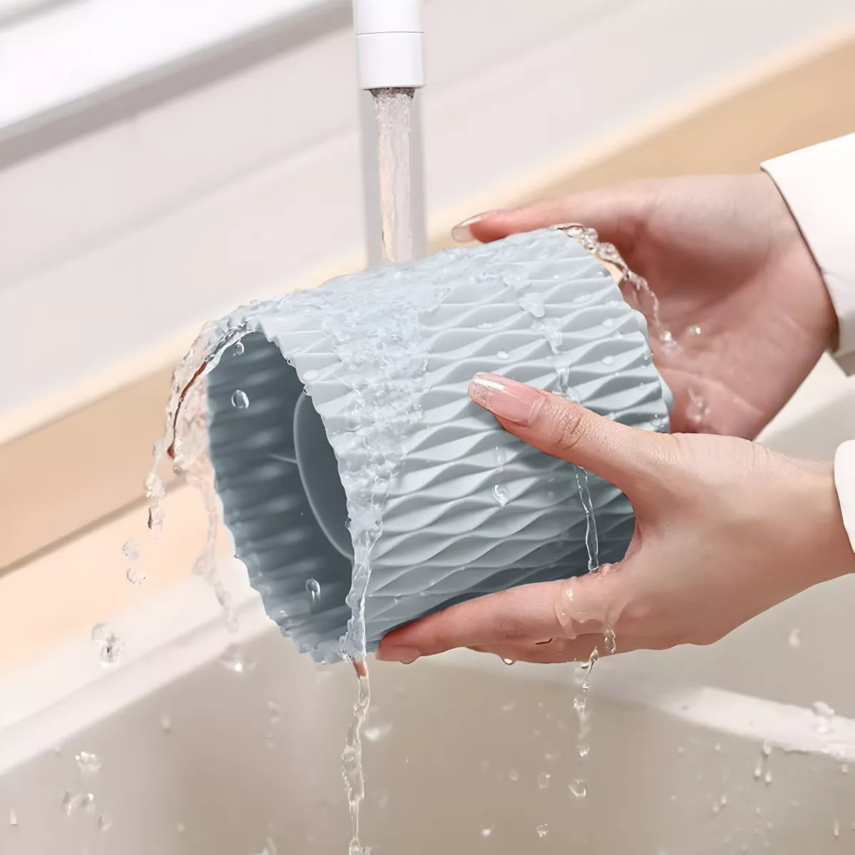 Organizador De Maquillaje O Pinceles Giratorio 360° Moderno VERDE AGUA