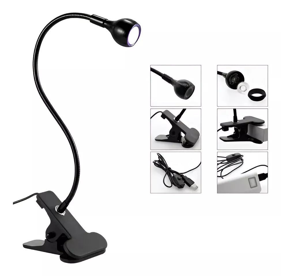 Lampara Led Para Uñas Uv Secado Uñas Practica De Escritorio NEGRA