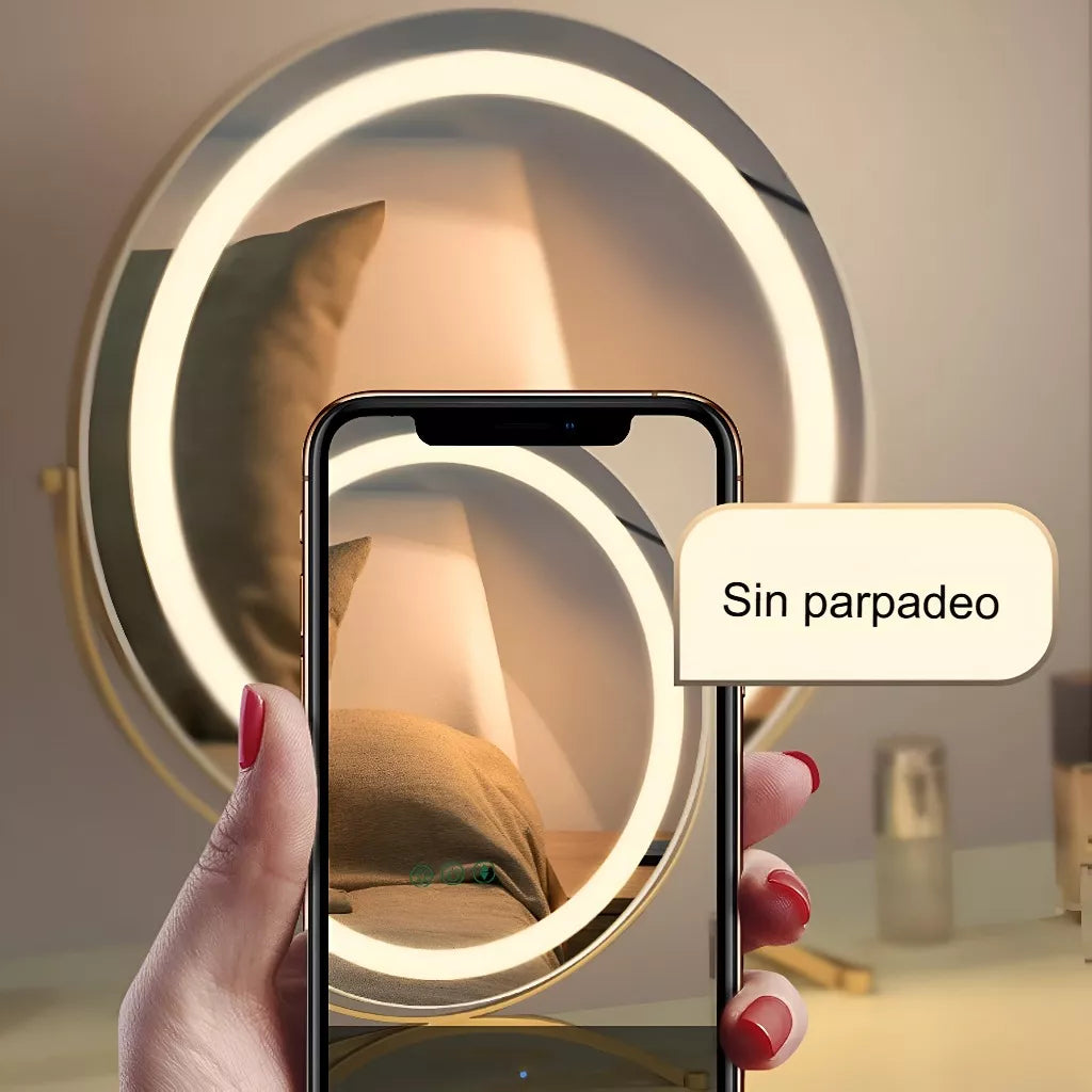 Espejo De Maquillaje Luces Led 360° Regulable 3 Colores
