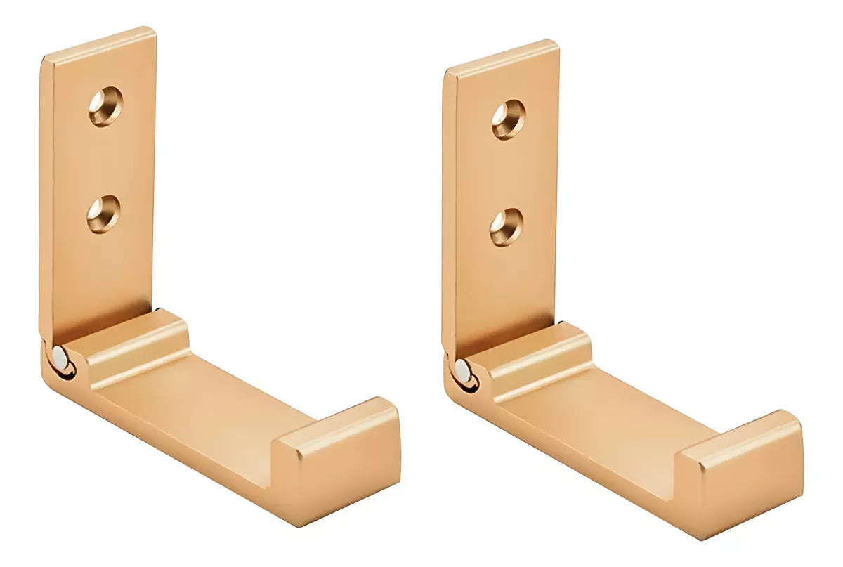 Set X2 Gancho De Pared Perchero Varios Colores Plegable DORADO