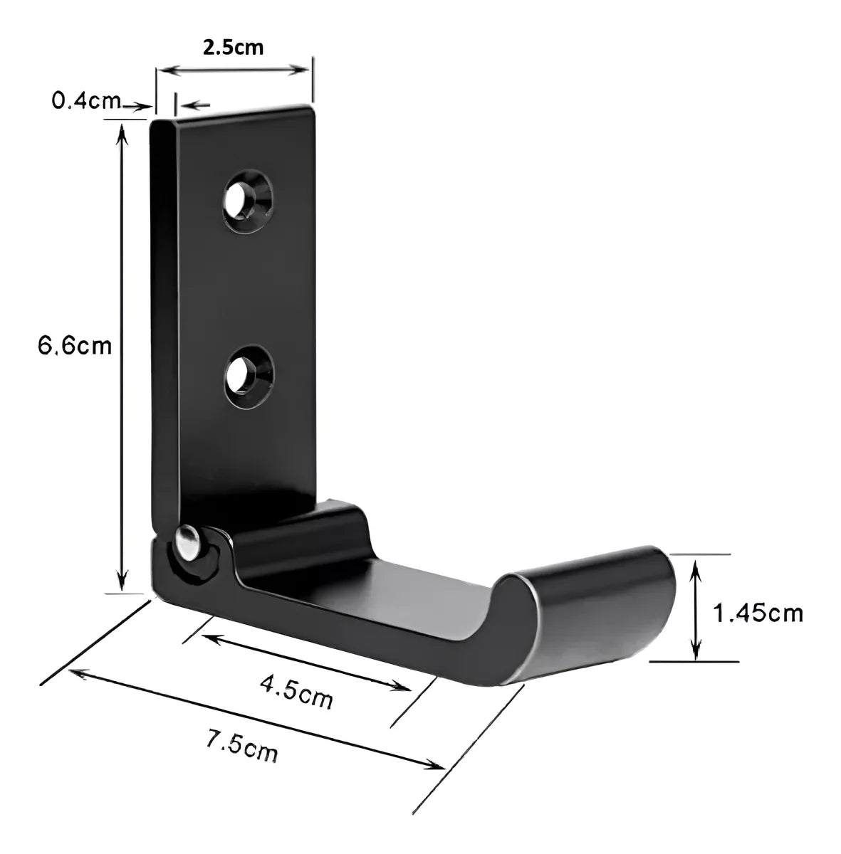 Set X2 Gancho De Pared Perchero Varios Colores Plegable NEGRO