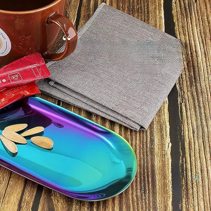 Bandeja Organizador Acero Inoxidable Cosmeticos Grande MULTICOLOR FEDE-06