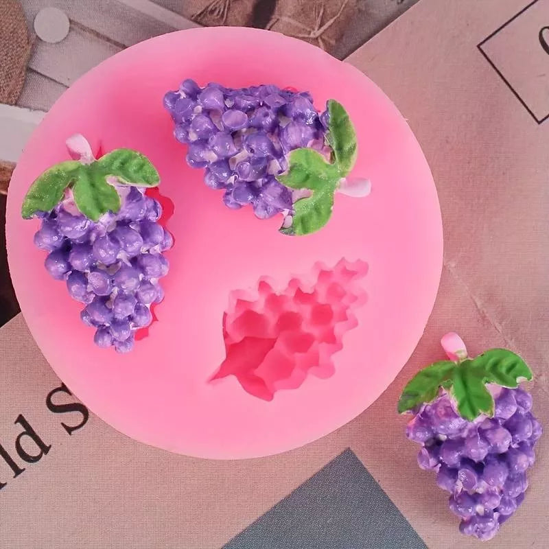 Molde De Silicona Uvas Decoracion De Tortas Fondant
