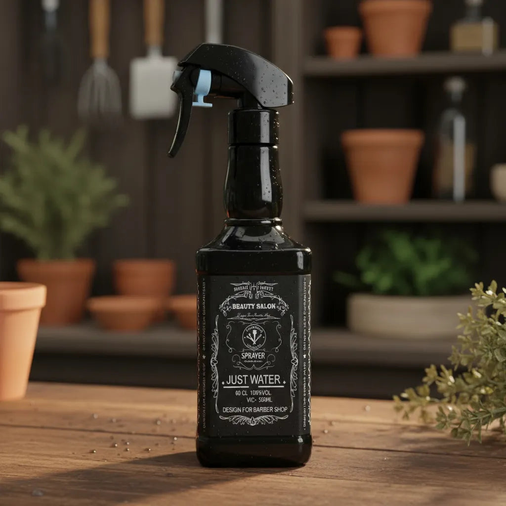 Botella Pulverizador Rociador Estilo Vintaje Barberia Insumo