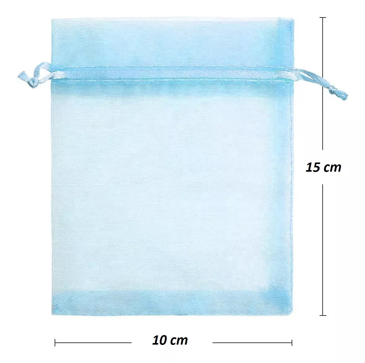 Bolsita Organza Celeste 10x15 Cm 50 Unidades
