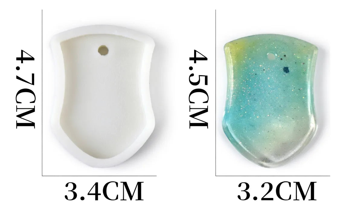 Moldes De Silicona Para Realizar Llaveros En Resina Epoxi 1u escudo