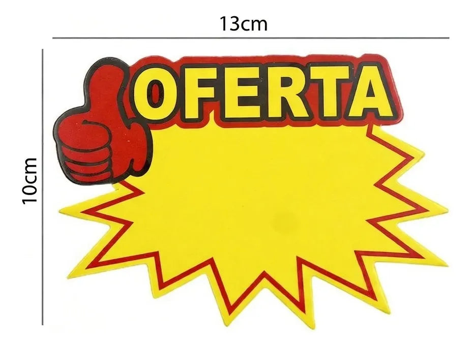 Cartel Para Estanteria Gondola Oferta X10un 13cmx10cm