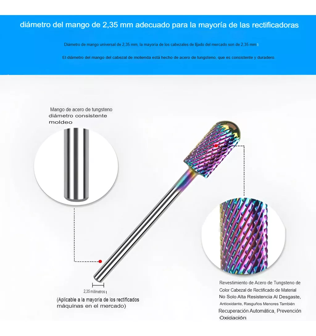 Juego De Fresas Combinadas De 7 Piezas Para Manicura Premium