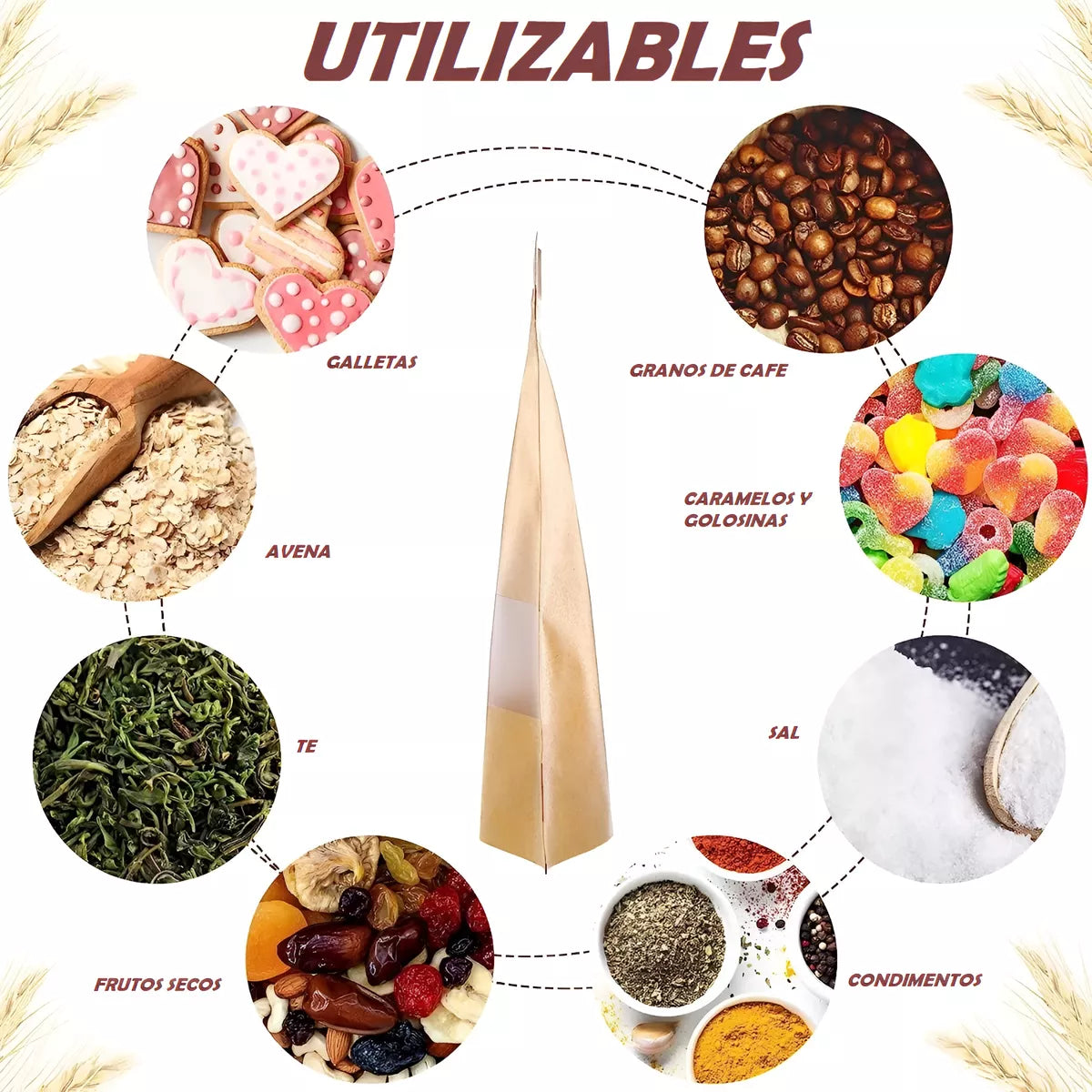 Bolsas Ziploc Papel Kraft Con Visor Pack 50 Un 10x15cm