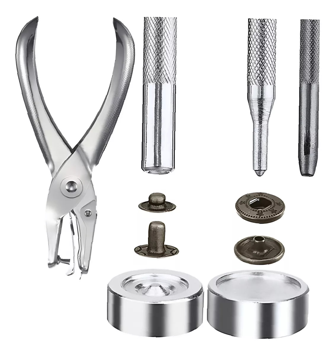 Set Remaches Con Remachadora Para Cuero Varios Colores