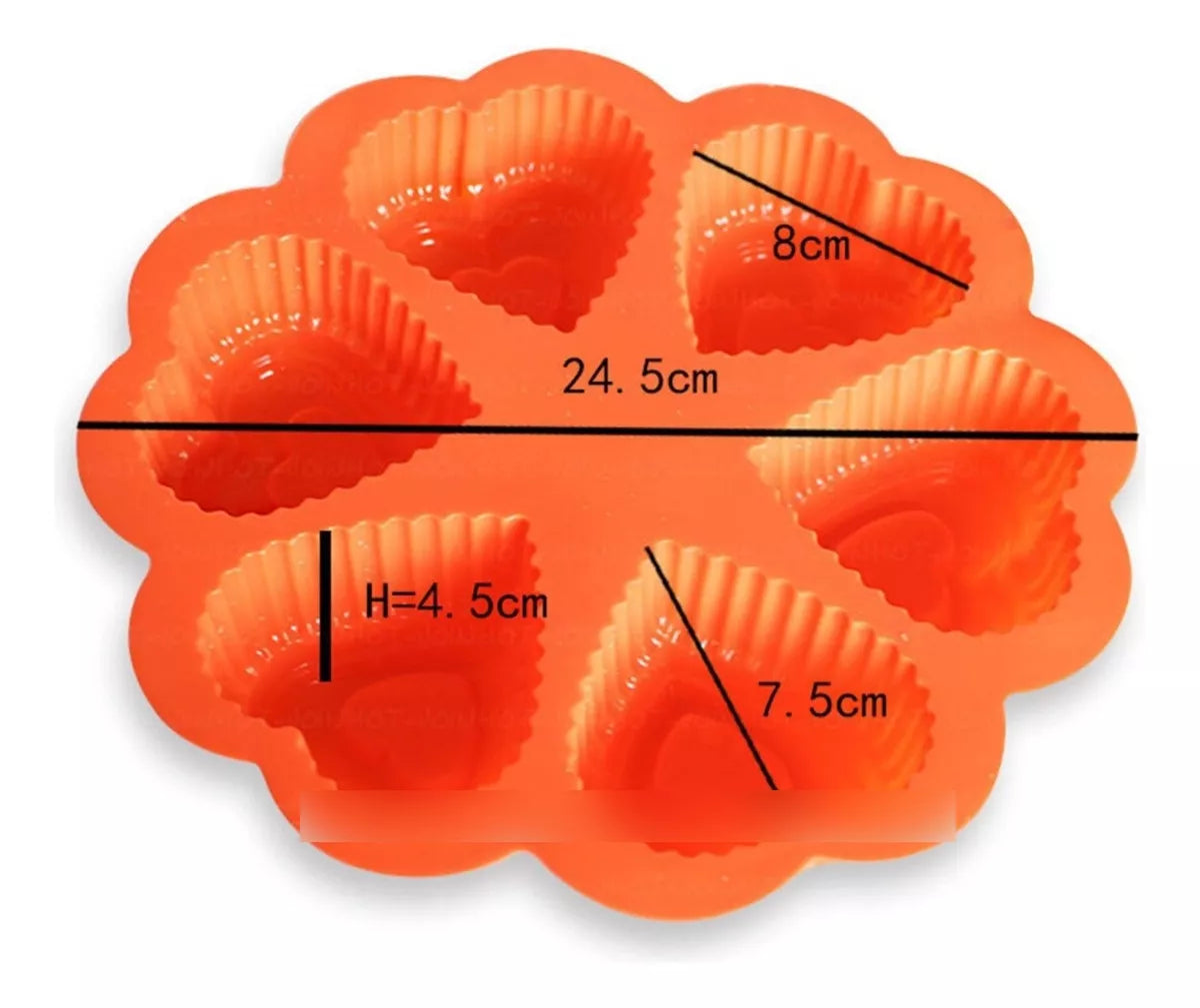 Molde Silicona Para Tortas Jabones Gelatina Bomones Corazon