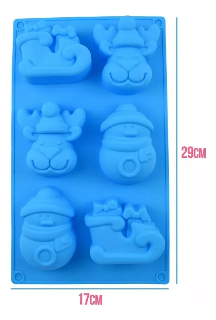 Molde De Silicona Para Navidad 6 Cavidades Antiadherente