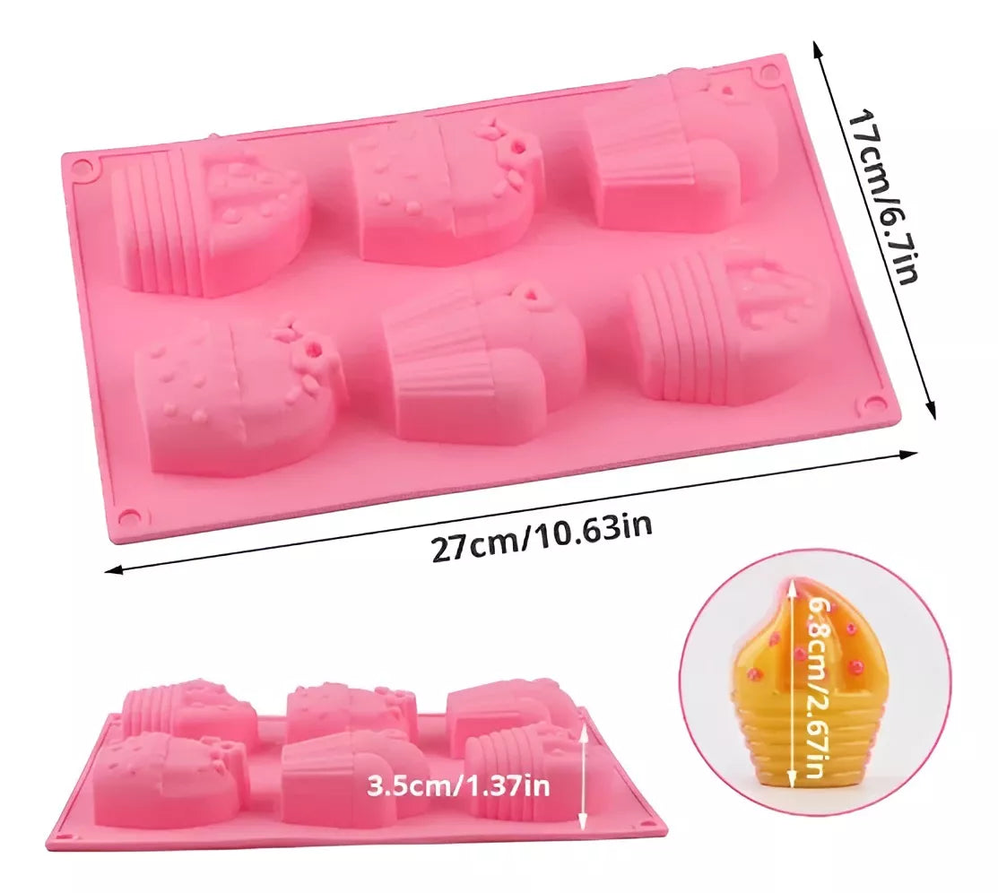 Molde De Silicona Forma De Helado Antiadherente