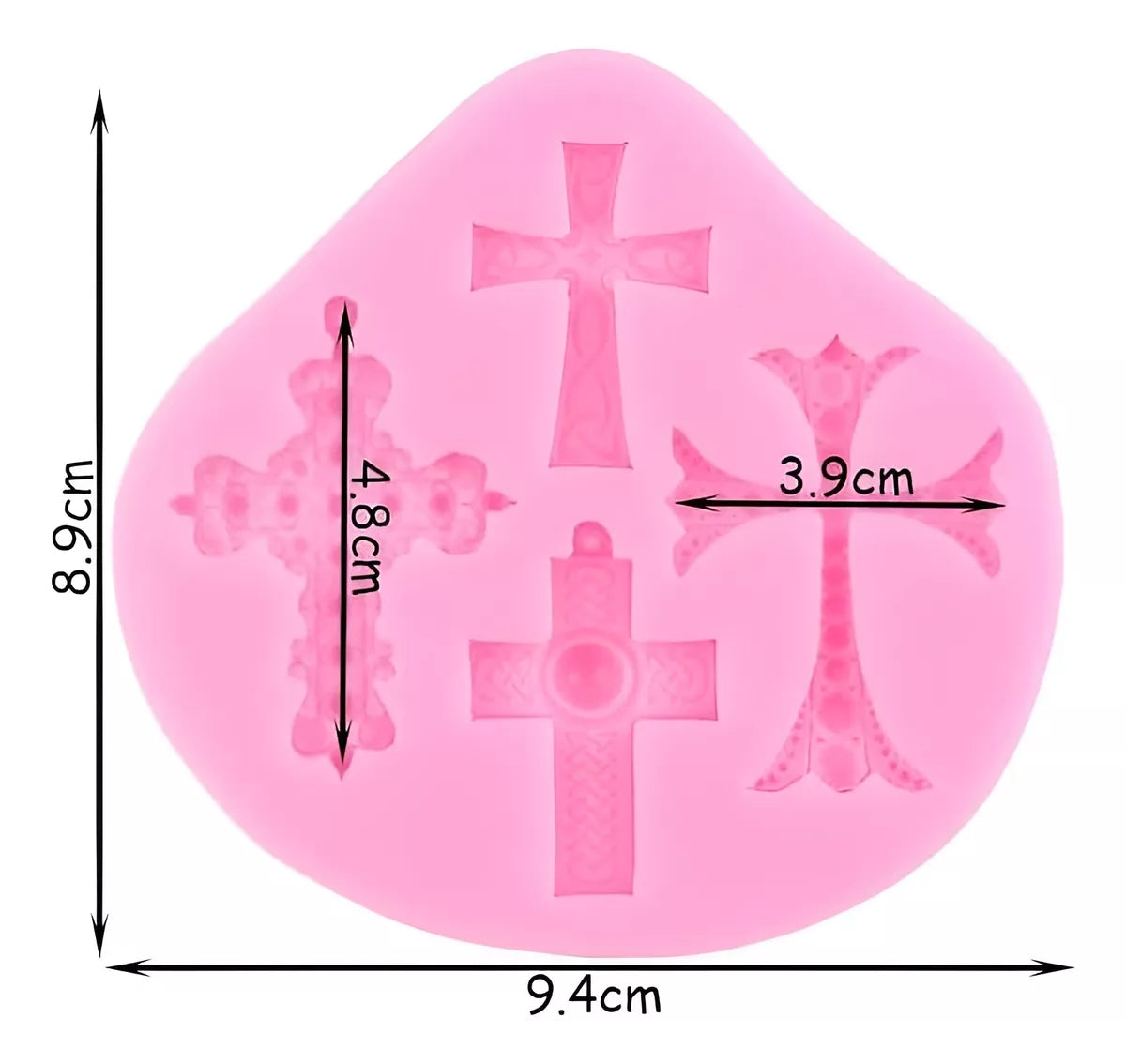 Molde De Silicona Cruces Decoracion De Tortas SKU R-050