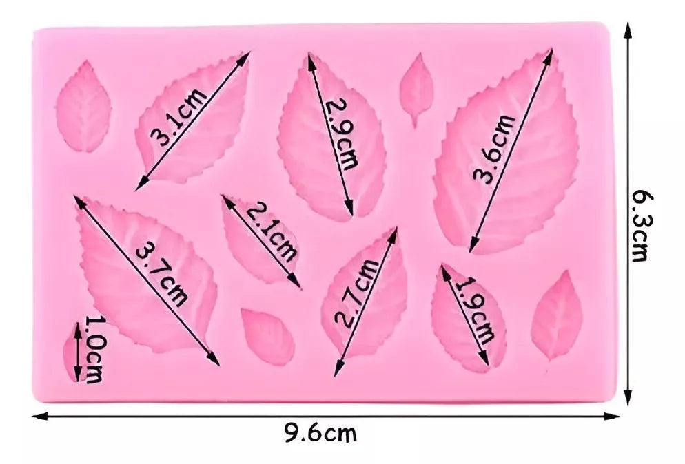 Moldes De Silicona Hojas Hojitas ideal decoracion de tortas R-060