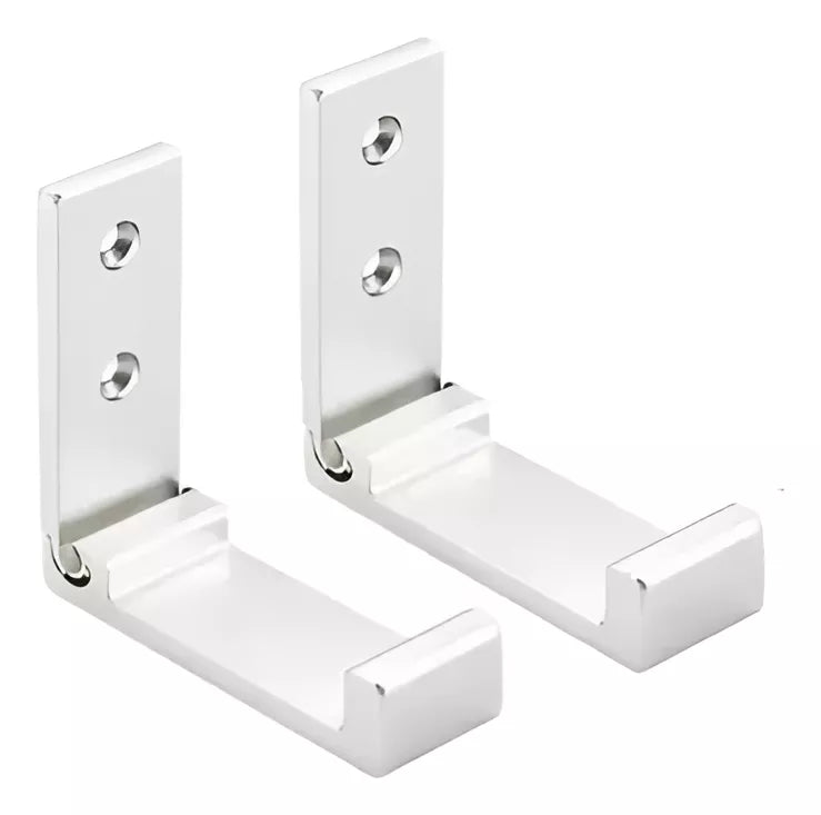 Set X2 Gancho De Pared Perchero Varios Colores Plegable PLATEADO