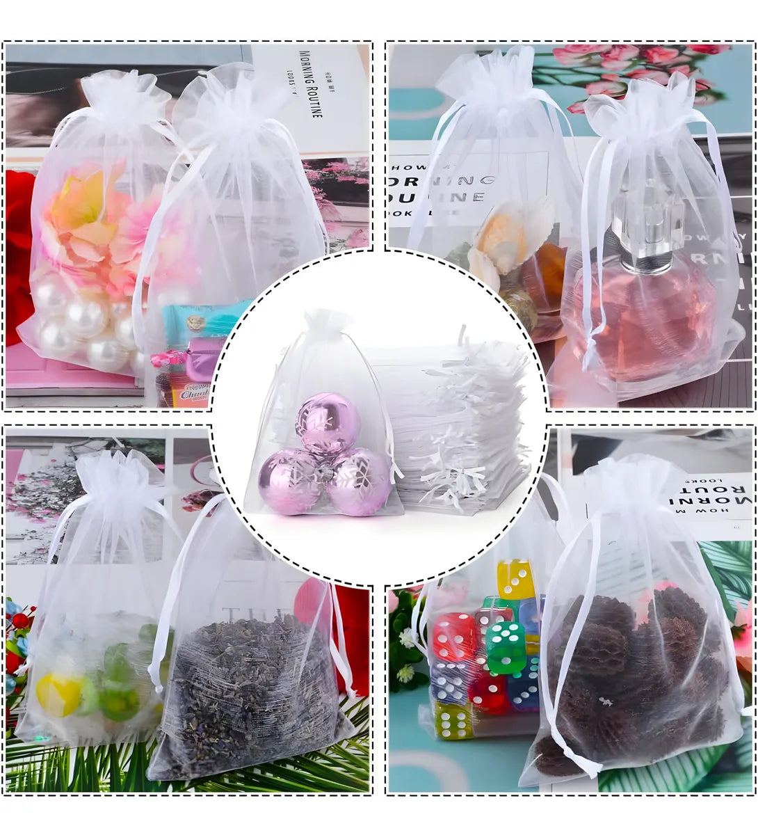 Bolsas Bolsitas De Organza Souvenirs 15x20cm X50u Sorpresita