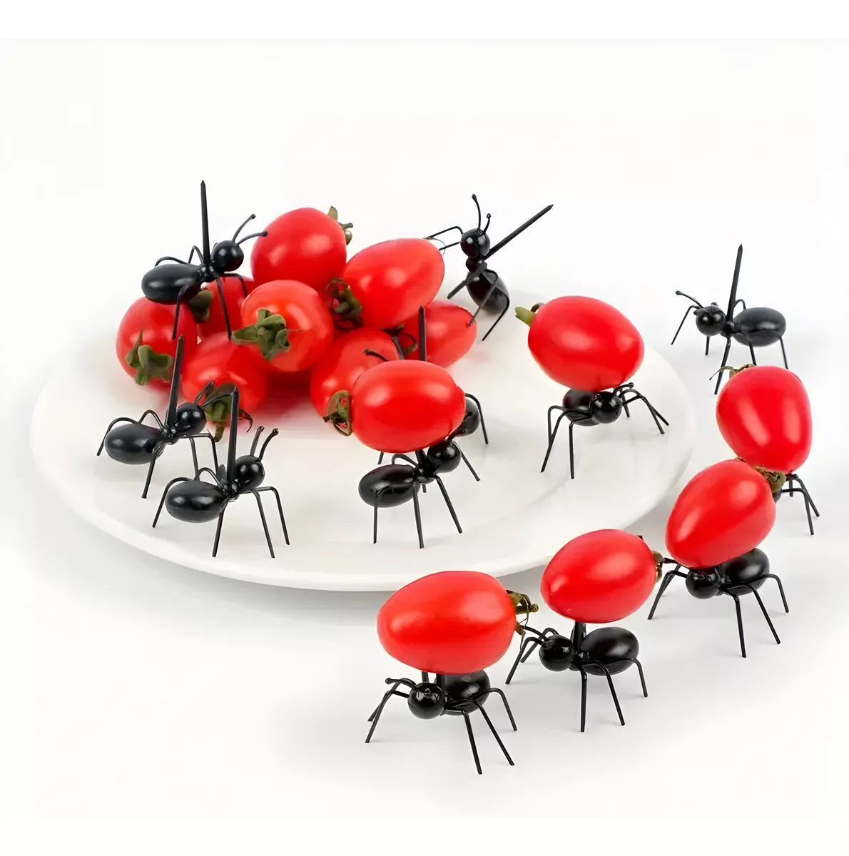 Tenedores De Postre Reutilizables Forma Hormiga Plástica 12u