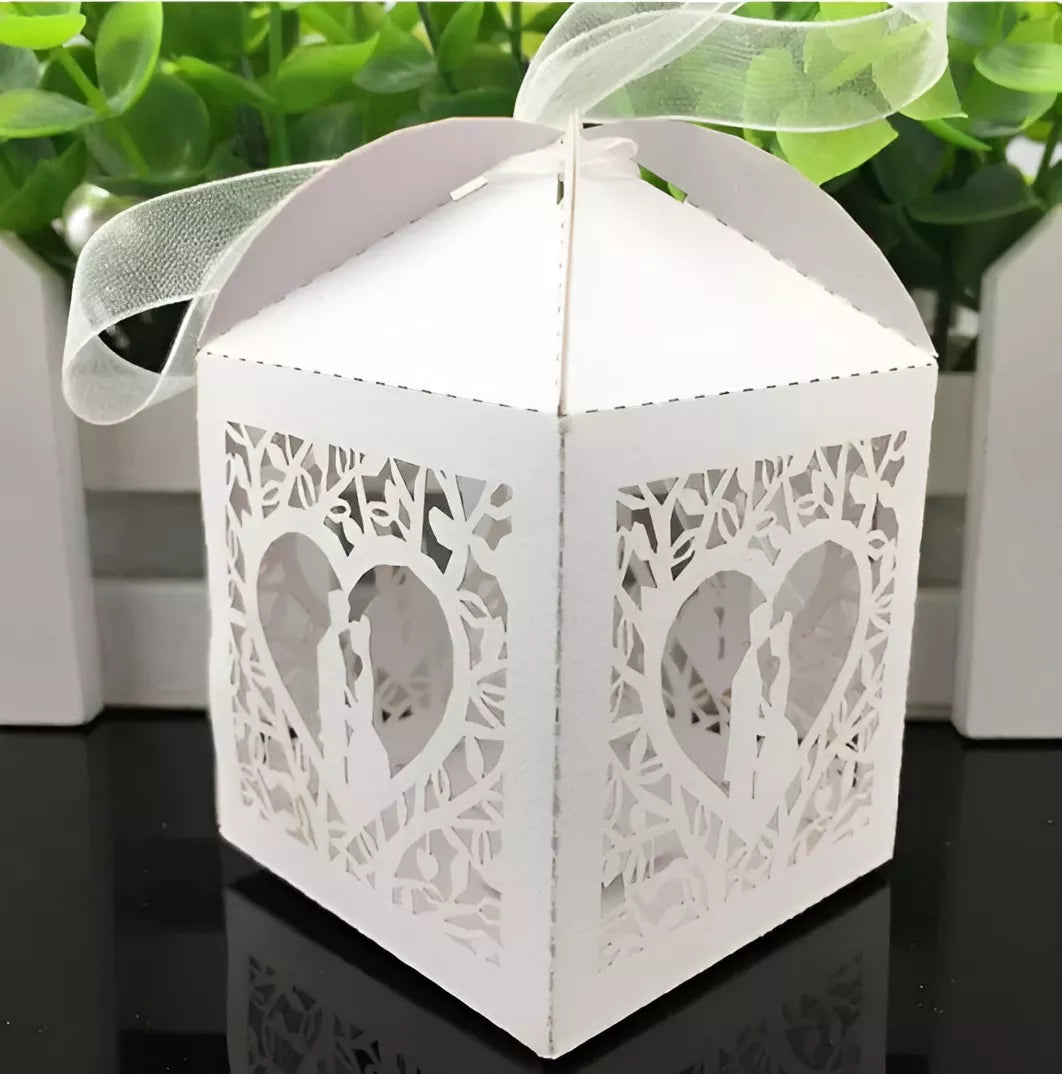 Cajita Boda 4x4x6cm Casamiento Souvenirs Setx10