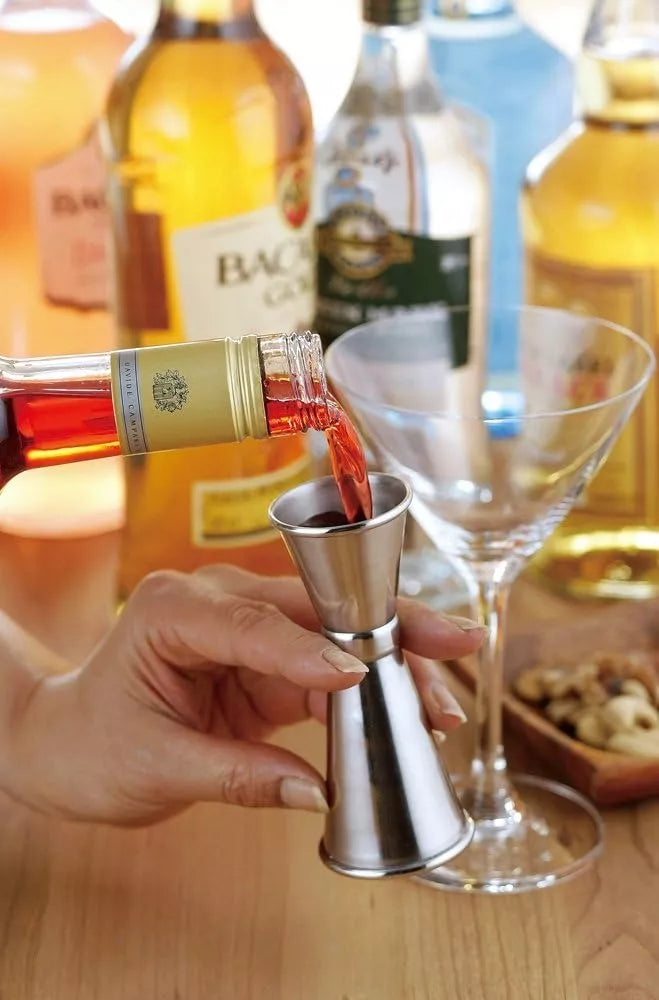 Jigger Doble 25ml/50ml Ideal Barman Tragos Acero Inoxidable