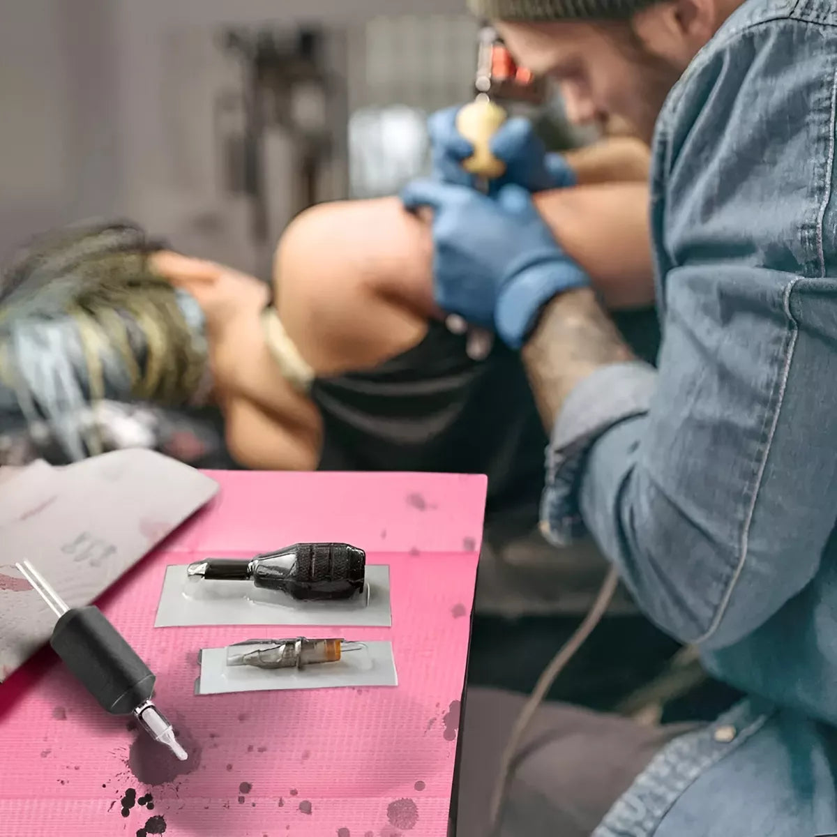 Campos Baberos X125 Unidades Tatuador Dentista Estetica rosado