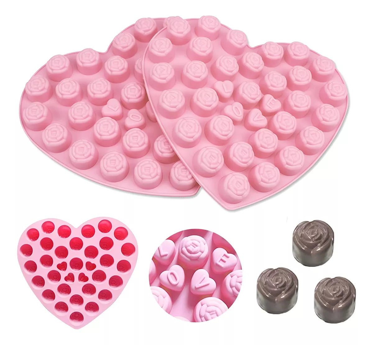 Molde Silicona Para Bombones Amor Pareja Love Decoracion