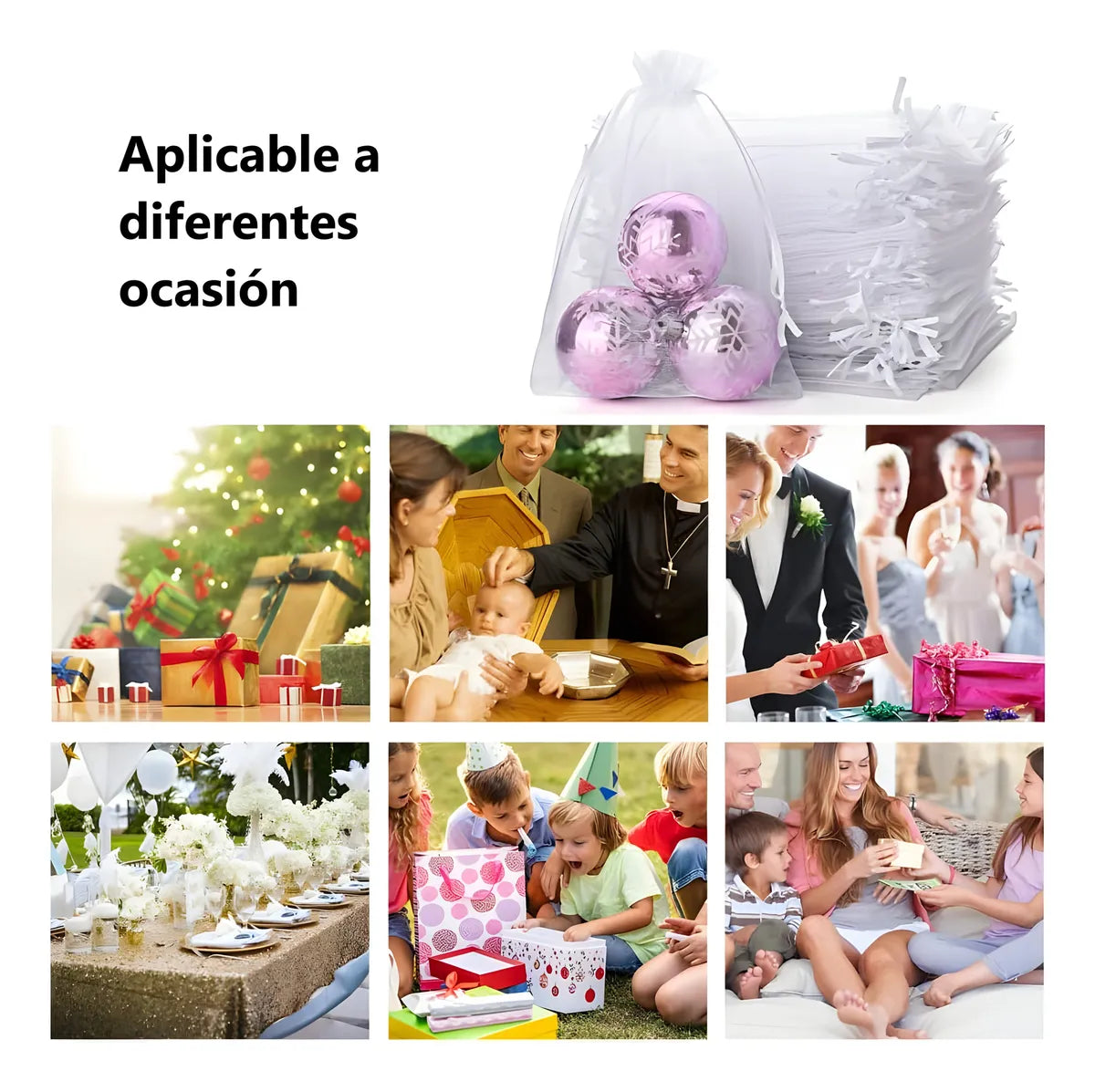 Bolsas Bolsitas De Organza Souvenirs 15x20cm X50u Sorpresita