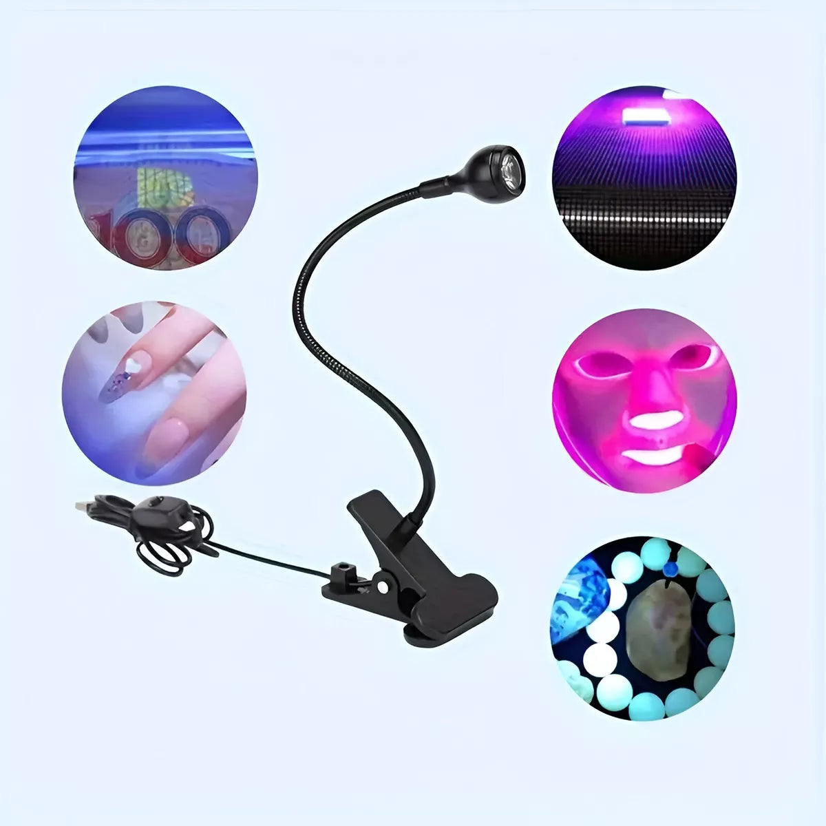 Lampara Led Para Uñas Uv Secado Uñas Practica De Escritorio NEGRA