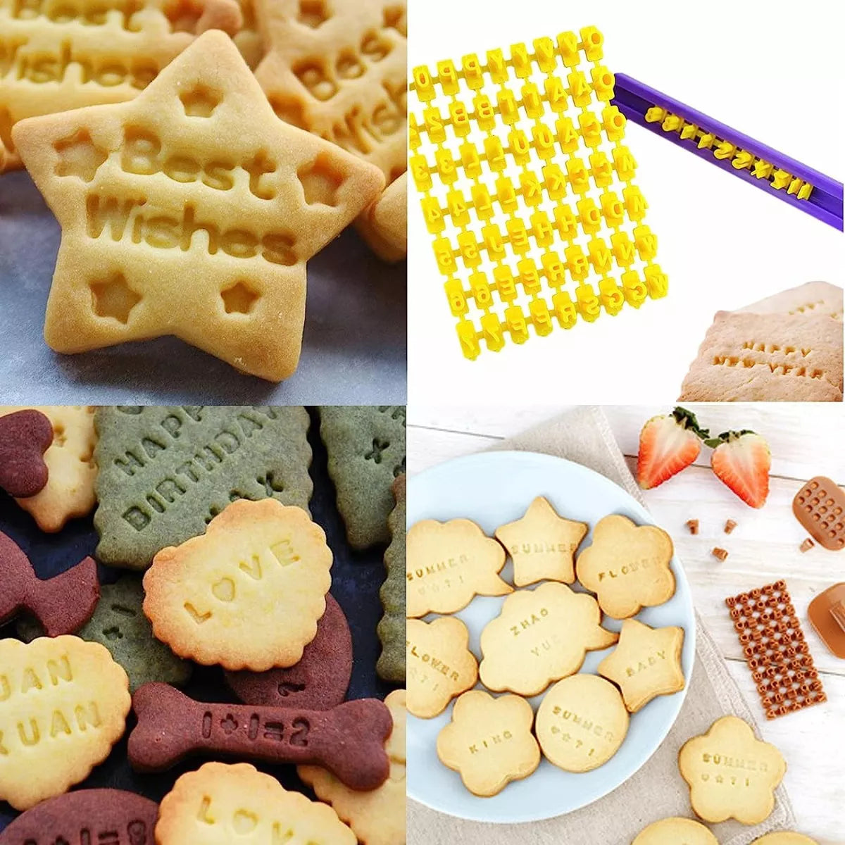 Cortante De Galletas Marcador Numeros Y Letras