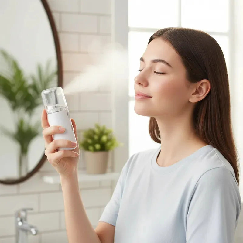 Mini Vaporizador Facial Pulverizador Recarga Usb Hidratante FEDE ADELANTE 02