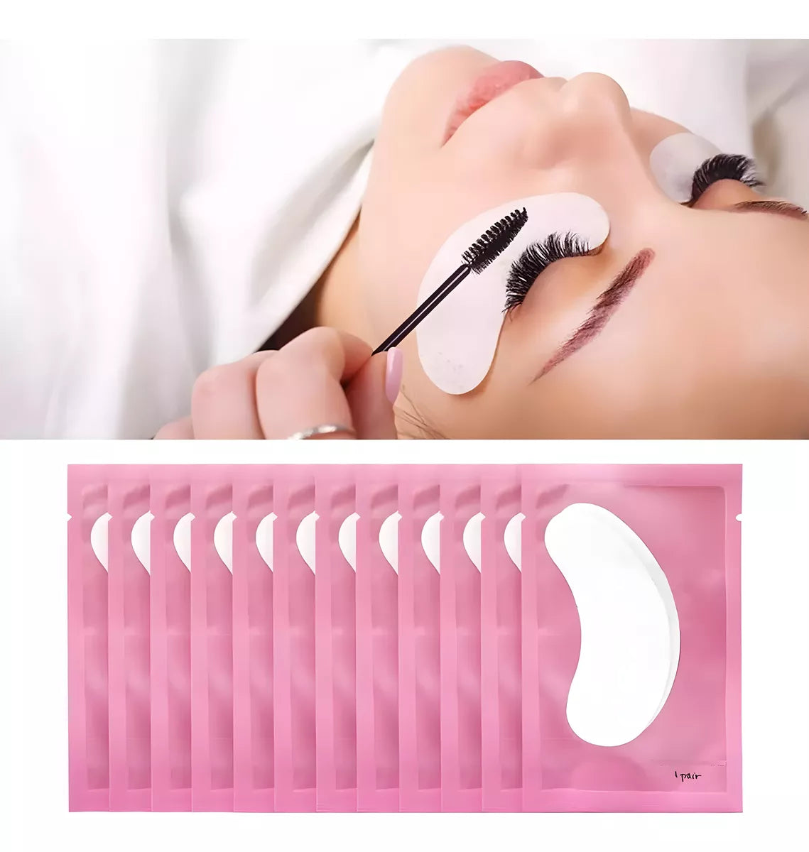 20 Parches Hidrogel De Colágeno Ojeras Colocacion Pestañas