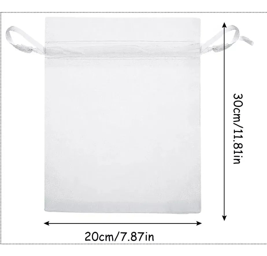 Bolsas Bolsitas De Organza Souvenirs 20x30cm Pack X10