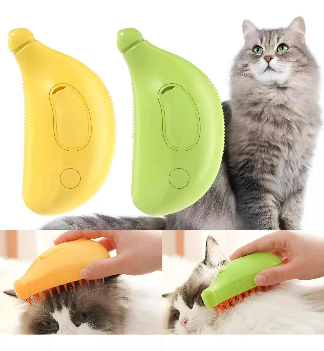 Peine Cepillo A Vapor Usb Masaje Para Mascotas Gato Perro