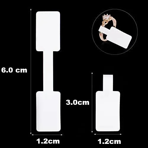 Etiquetas Adhesivas 100u Caravanas Cadenas Anillos Bijouteri Blanco