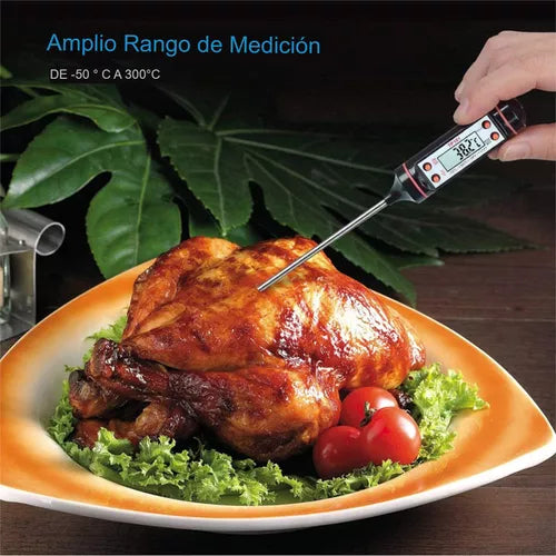 Termometro Digital Para Comidas Carne Velas Cocina Acero Inoxidable
