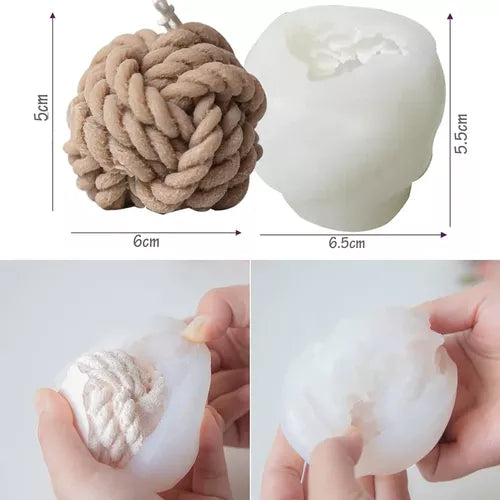 Molde De Silicona Con Forma De Nudos Para Hacer Velas