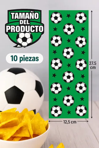 Pack De 10 Bolsas Para Sorpresitas Fútbol Ideal Souvenirs