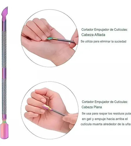12 Piezas De Alicates Para Cutículas Y Kit De Uñas Encarnada FEDE-004