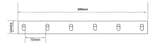 Perchero 6 Ganchos Soporte De Pared Autoadhesivo Acero Inoxidable